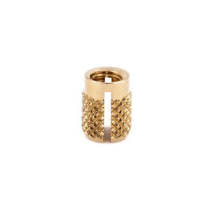 E-Z LOK™ - 240-M4-BR Pack of 25 - E-Z Press™ Threaded Insert for Plastic - Flush - Brass - M4-0.7