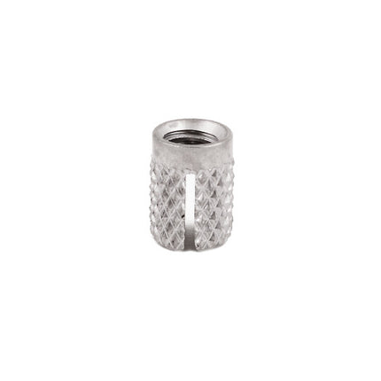 E-Z LOK™ - 240-008-CR Pack of 5 - E-Z Press™ Threaded Insert for Plastic - Flush - 303 Stainless - 8-32