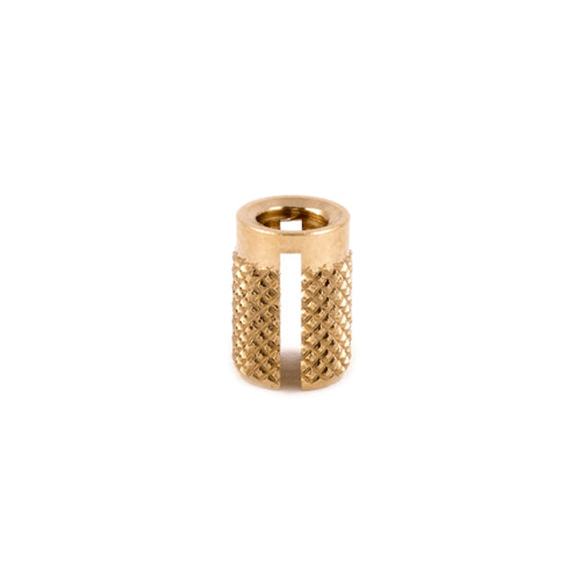 E-Z LOK™ - 240-332-BR Pack of 25 - E-Z Press™ Threaded Insert for Plastic - Flush - Brass - 10-32