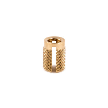 E-Z LOK™ - 240-3-BR Pack of 25 - E-Z Press™ Threaded Insert for Plastic - Flush - Brass - 10-24