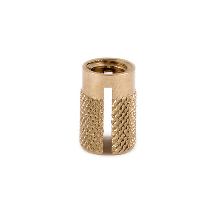 E-Z LOK™ - 240-M6-BR Pack of 25 - E-Z Press™ Threaded Insert for Plastic - Flush - Brass - M6-1.0