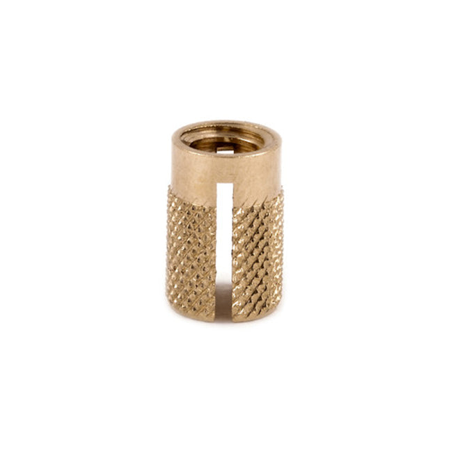 E-Z LOK™ - 260-M6-BR Pack of 25 - E-Z Press™ Threaded Insert for Plastic - Flanged - Brass - M6-1.0