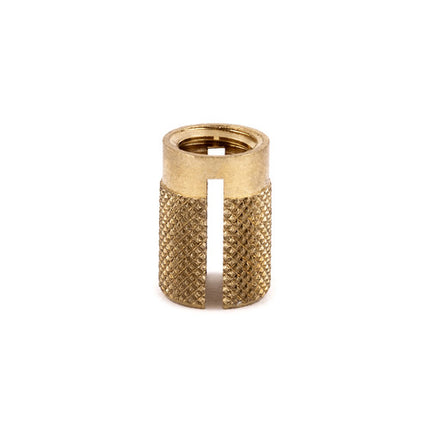 E-Z LOK™ - 240-5-BR Pack of 10 - E-Z Press™ Threaded Insert for Plastic - Flush - Brass - 5/16-18