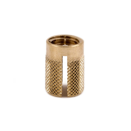 E-Z LOK™ - 240-6-BR Pack of 10 - E-Z Press™ Threaded Insert for Plastic - Flush - Brass - 3/8-16