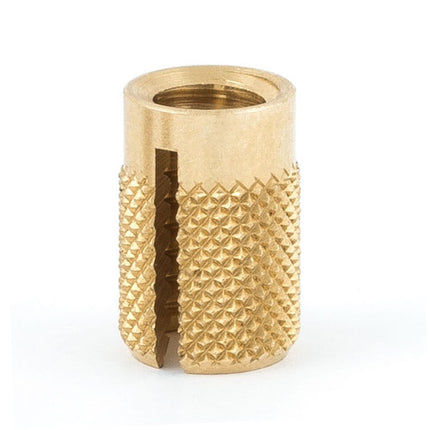E-Z LOK™ - 240-M3.5-BR Pack of 50 - E-Z Press™ Threaded Insert for Plastic - Flush - Brass - M3.5-0.6