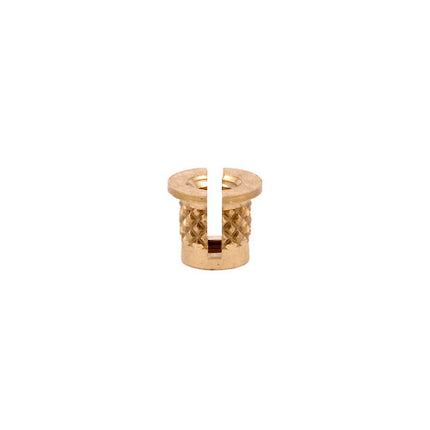 E-Z LOK™ - 260-004-BR Pack of 50 - E-Z Press™ Threaded Insert for Plastic - Flanged - Brass - 4-40