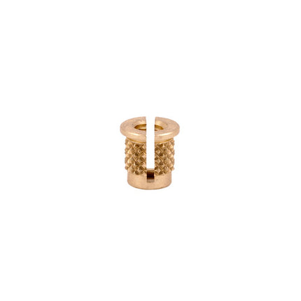 E-Z LOK™ - 260-006-RS Pack of 50 - E-Z Press™ Threaded Insert for Plastic - Reverse Slot - Brass - 6-32
