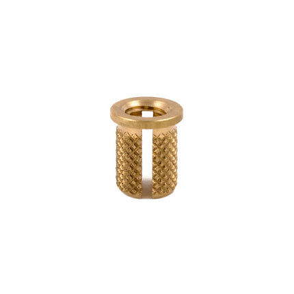 E-Z LOK™ - 260-332-BR Pack of 25 - E-Z Press™ Threaded Insert for Plastic - Flanged - Brass - 10-32