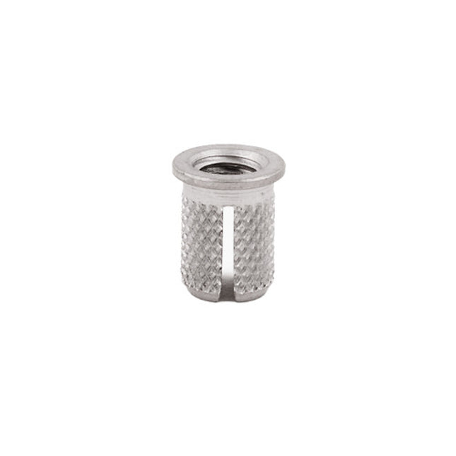 E-Z LOK™ - 260-332-CR Pack of 5 - E-Z Press™ Threaded Insert for Plastic - Flanged - 303 Stainless - 10-32