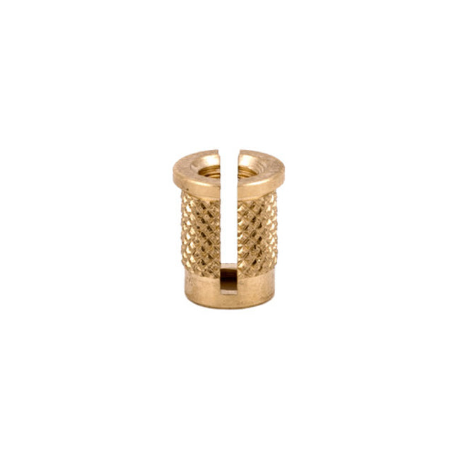E-Z LOK™ - 260-332-RS Pack of 50 - E-Z Press™ Threaded Insert for Plastic - Reverse Slot - Brass - 10-32