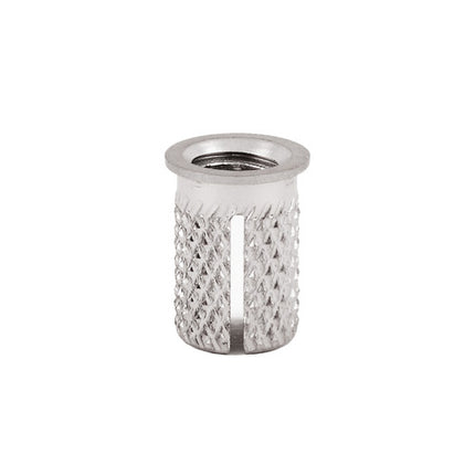 E-Z LOK™ - 260-M6-CR Pack of 5 - E-Z Press™ Threaded Insert for Plastic - Flanged - 303 Stainless - M6-1.0