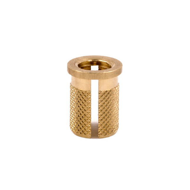 E-Z LOK™ - 260-5-BR Pack of 10 - E-Z Press™ Threaded Insert for Plastic - Flanged - Brass - 5/16-18