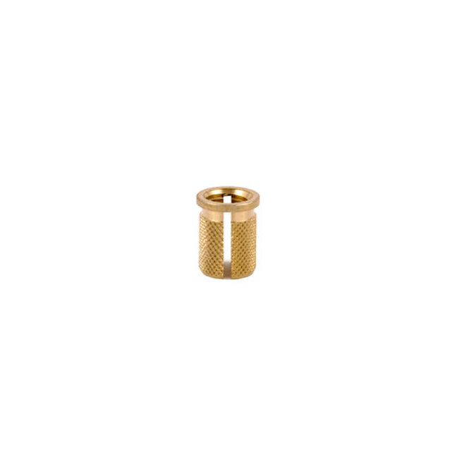 E-Z LOK™ - 260-6-BR Pack of 10 - E-Z Press™ Threaded Insert for Plastic - Flanged - Brass - 3/8-16