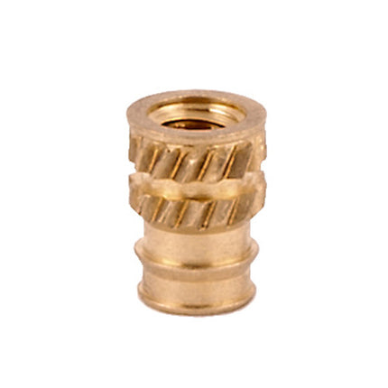 E-Z LOK™ - DV-002-TH Pack of 100 - E-Z Sonic™ Threaded Insert for Plastic - Tapered - Double vane - 2-56