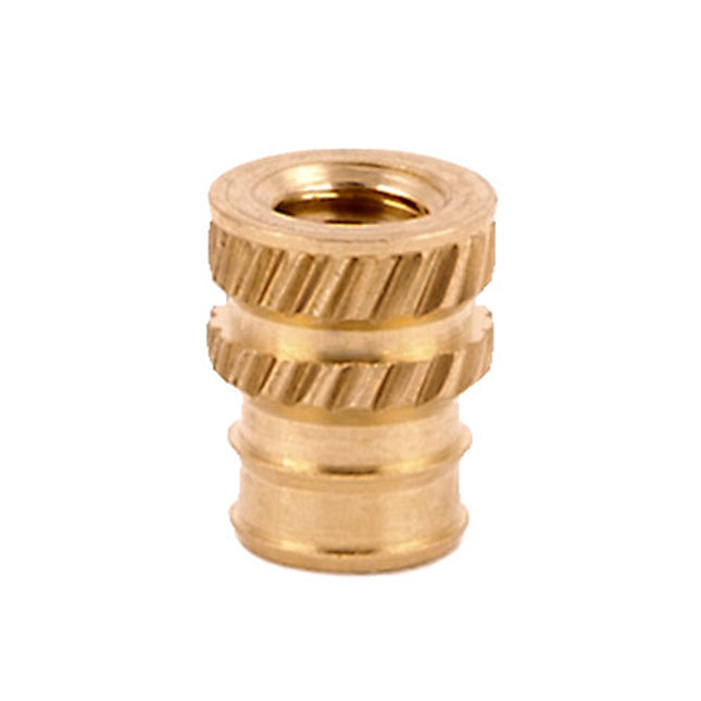 E-Z LOK™ - DV-004-TH Pack of 100 - E-Z Sonic™ Threaded Insert for Plastic - Tapered - Double vane - 4-40