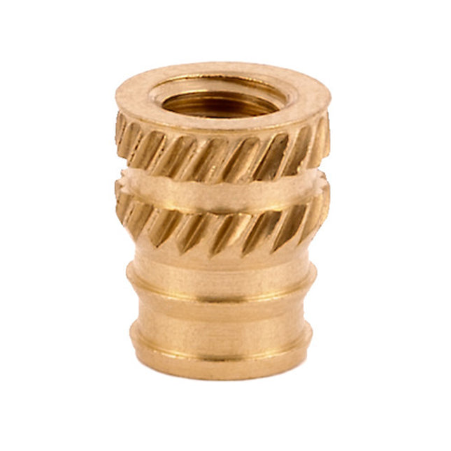 E-Z LOK™ - DV-M40-TH Pack of 100 - E-Z Sonic™ Threaded Insert for Plastic - Tapered - Double vane - M4-0.7
