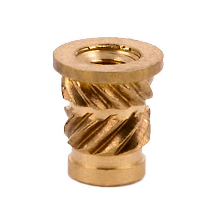 E-Z LOK™ - FL-440-HI Pack of 100 - E-Z Sonic™ Threaded Insert for Plastic - Straight - Flanged - 4-40