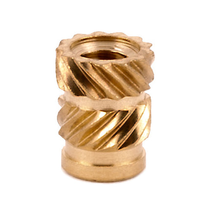 E-Z LOK™ - HI-006-WH Pack of 100 - E-Z Sonic™ Threaded Insert for Plastic - Straight - Flush - 6-32