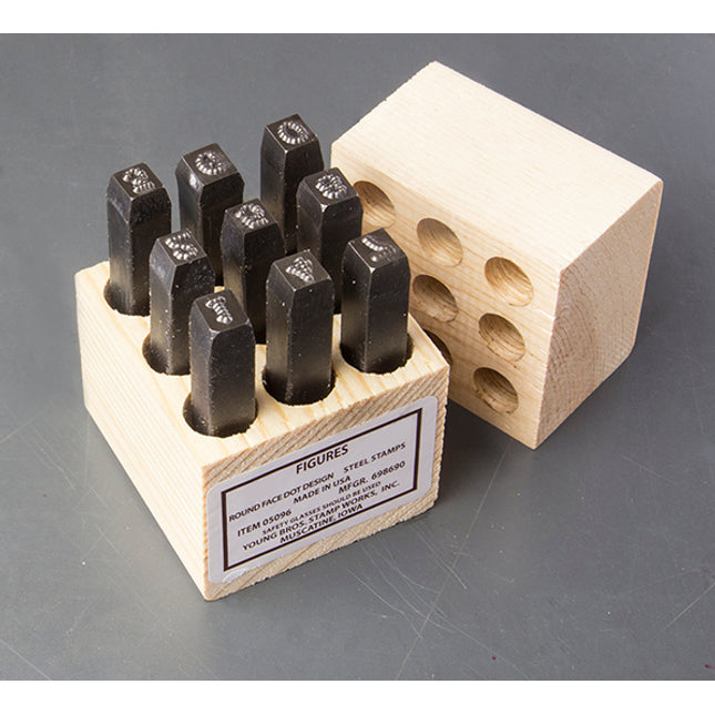 Young Brothers - 09096 - Round Face Dot Number Set 1/2"