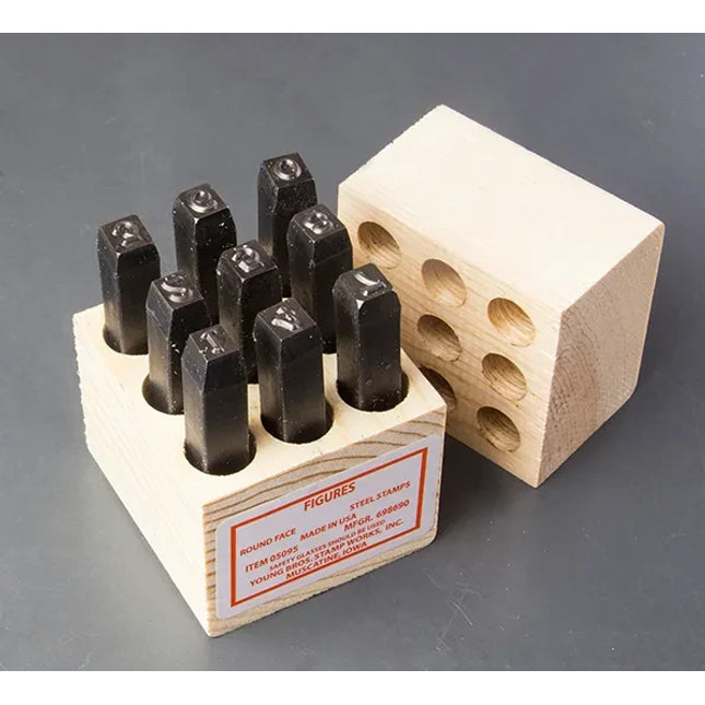 Young Brothers - 03095 - Round Face Full Number Set 1/8"