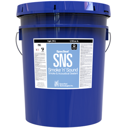 STI - SNS105W Specseal Smoke 'N' Sound Acoustical Sealant 5 Gallon Pail (White)