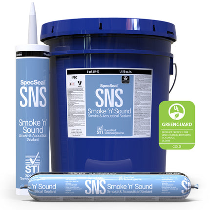 STI - SNS205 Specseal Smoke 'N' Sound Acoustical Spray packed in a 18.9L pail