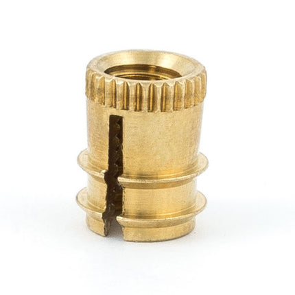 E-Z LOK™ - 270-3-BR Pack of 25 - E-Z Fin™ Threaded Insert for Soft Wood or Plastic - Double fin - 10-24