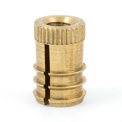 E-Z LOK™ - 370-5-BR Pack of 5 - E-Z Fin™ Threaded Insert for Soft Wood or Plastic - Triple fin - 5/16-18