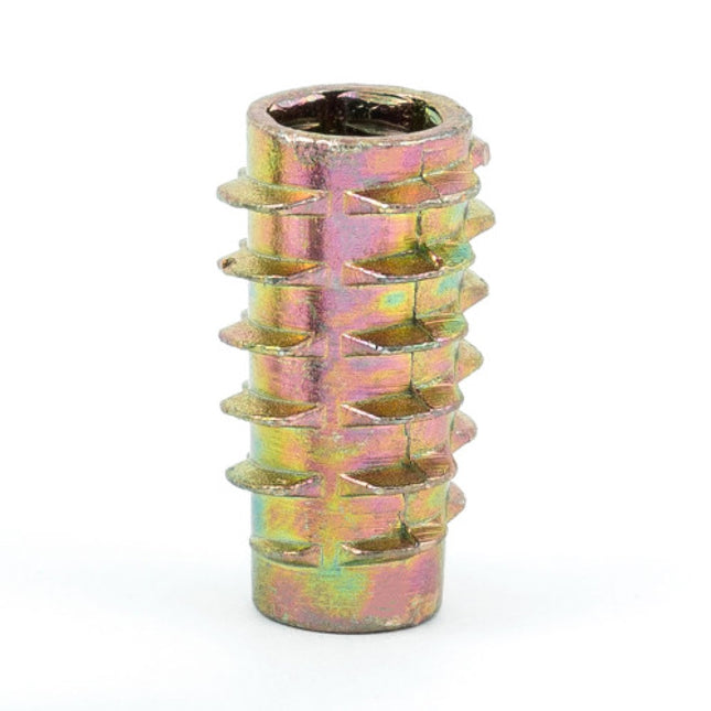 E-Z LOK™ - 800610-20 Pack of 50 - E-Z Hex™ Threaded Insert for Soft Wood - Flush - M6-1.0 x 20mm