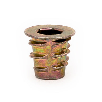 E-Z LOK™ - 901420-10 Pack of 50 - E-Z Hex™ Threaded Insert for Soft Wood - Flanged - 1/4-20 x 10mm