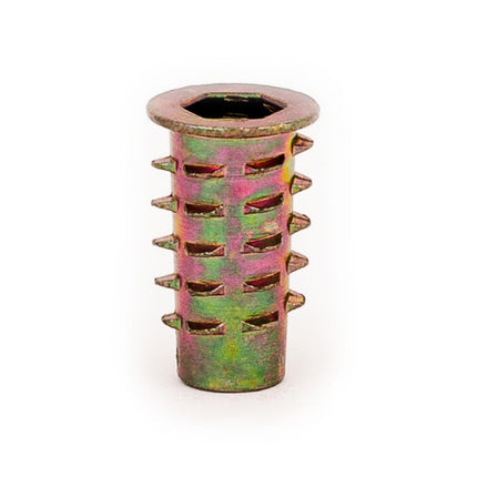 E-Z LOK™ - 901420-20 Pack of 50 - E-Z Hex™ Threaded Insert for Soft Wood - Flanged - 1/4-20 x 20mm