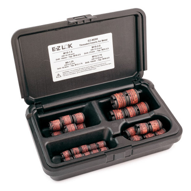 E-Z LOK™ - EZ-M200 Pack of 1 - E-Z LOK Threaded Insert Assortment Kit for Metal - Carbon Steel - M8 to M16