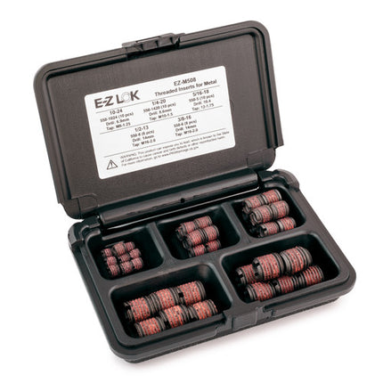 E-Z LOK™ - EZ-M508 Pack of 1 - E-Z LOK Threaded Insert Assortment Kit for Metal - Carbon Steel - 10-24 to 1/2-13 (550 Series)