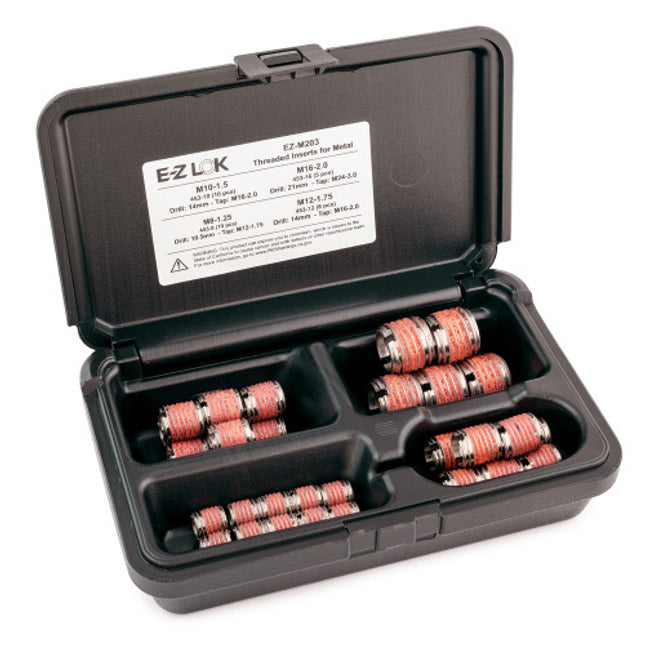 E-Z LOK™ - EZ-M203 Pack of 1 - E-Z LOK Threaded Insert Assortment Kit for Metal - 303 Stainless - M8 to M16
