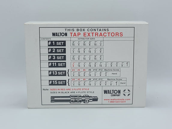 Walton - 18013 #13 Set of Tap Extractors 4-FLUTE